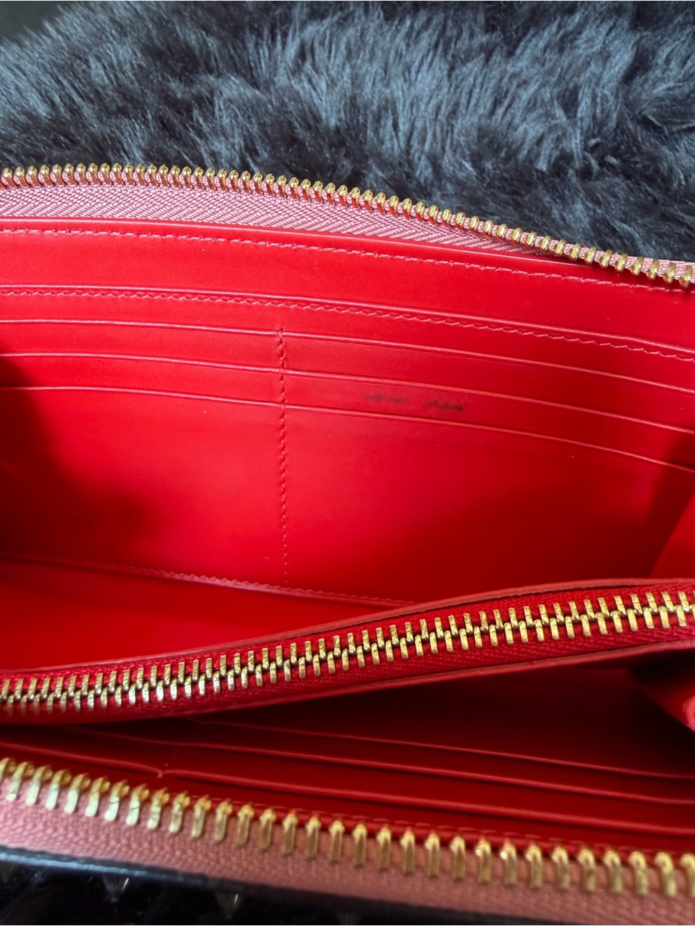 Christian Louboutin Pink Zip-Around Wallet with Multicolor Gradient Studs - Picture 13 of 17